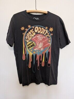 David Bowie Space Oddity Graphic Tee Chaser Large Vintage Wash